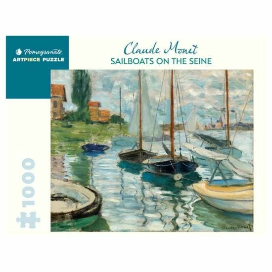 Claude Monet Sailboats On The Seine 1000 Piece Puzzle - Image 3