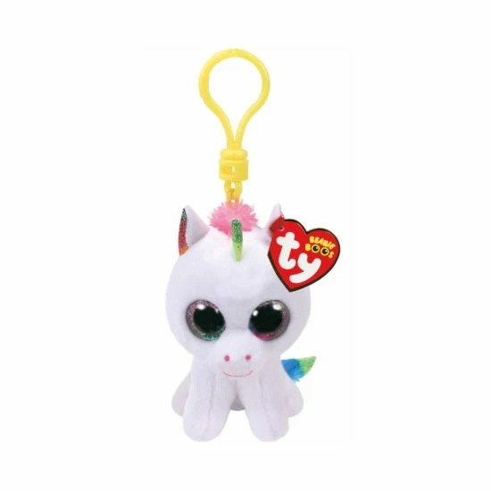Ty Pixy Unicorn Beanie Boo Clip Keyring