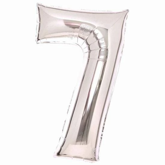 Large Metallic Number 7 Balloon - Image 2