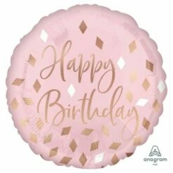 Happy Birthday Blush Foil Balloon