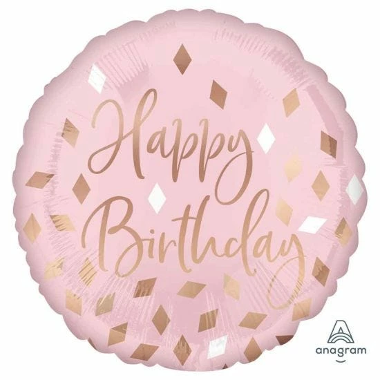 Happy Birthday Blush Foil Balloon