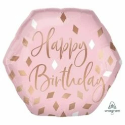 Happy Birthday Blush Supershape Balloon