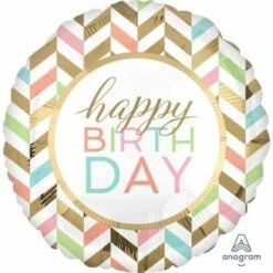 Happy Birthday Jumbo Pastel Celebration Foil Balloon