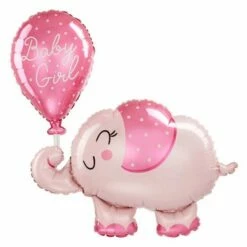 Baby Girl Elephant Supershape Foil Balloon