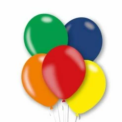 Metallic Latex Balloons Pack Of 10 Assorted Colours