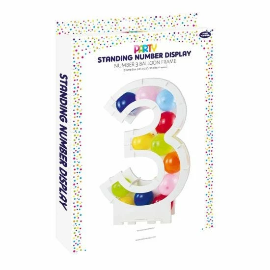 Balloon Mosaic Number Stand Frame 3