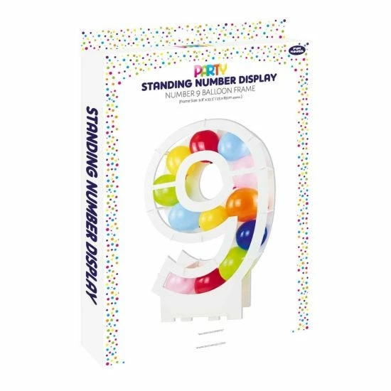 Balloon Mosaic Number Stand Frame 9