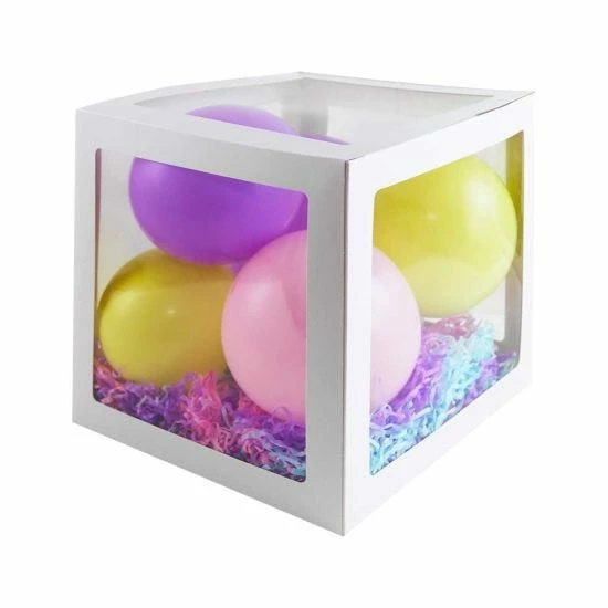 Party Balloon Boxes 30cm X 30cm Pack Of 4 White - Image 2