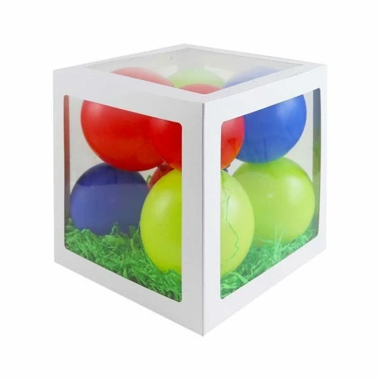 Party Balloon Boxes 30cm X 30cm Pack Of 4 White - Image 4
