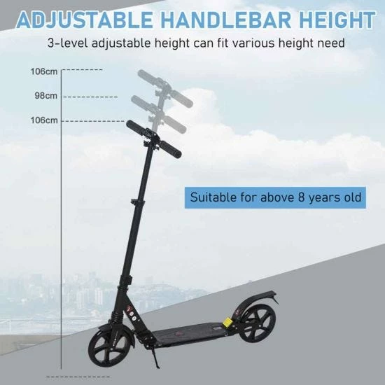 Homcom Ride On Foldable Kick Scooter - Image 4