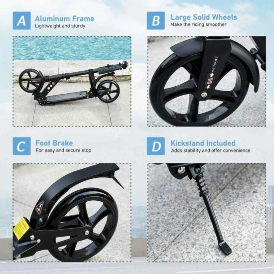 Homcom Ride On Foldable Kick Scooter - Image 5