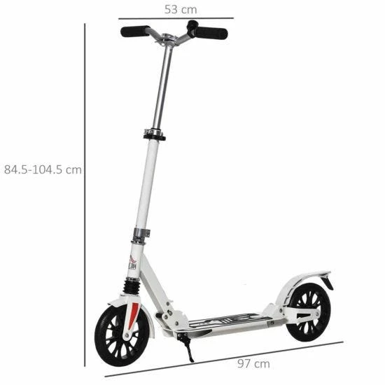 Homcom Adjustable Kick Scooter With Foot Brake - Image 3