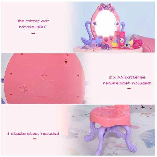 Homcom Kids Swan Vanity Dressing Table - Image 7