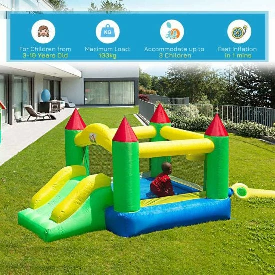 Homcom Kids Inflatable Bouncy Castle - Image 7