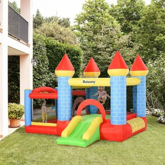 Outsunny Children Extended Inflatable Bouncy Castle - Image 2
