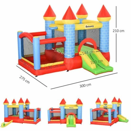Outsunny Children Extended Inflatable Bouncy Castle - Image 3