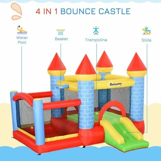 Outsunny Children Extended Inflatable Bouncy Castle - Image 4
