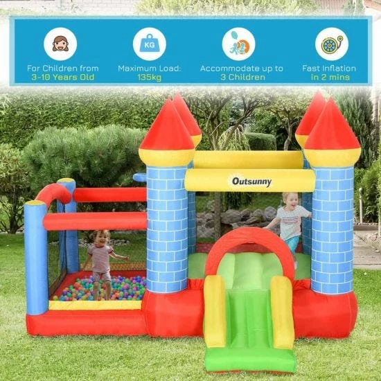 Outsunny Children Extended Inflatable Bouncy Castle - Image 5