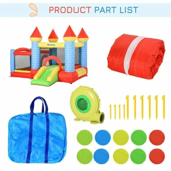 Outsunny Children Extended Inflatable Bouncy Castle - Image 7