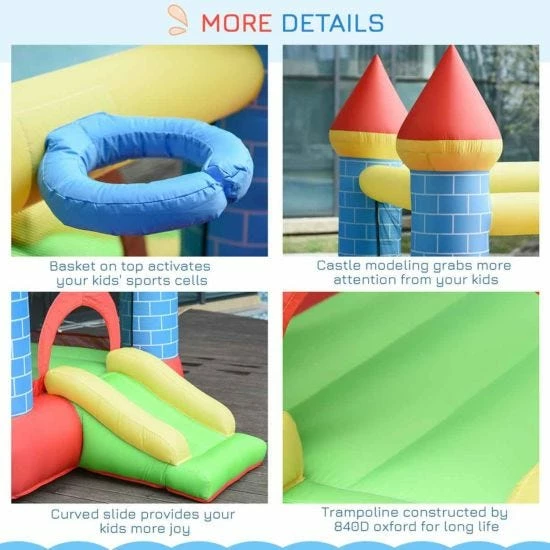 Outsunny Children Extended Inflatable Bouncy Castle - Image 9