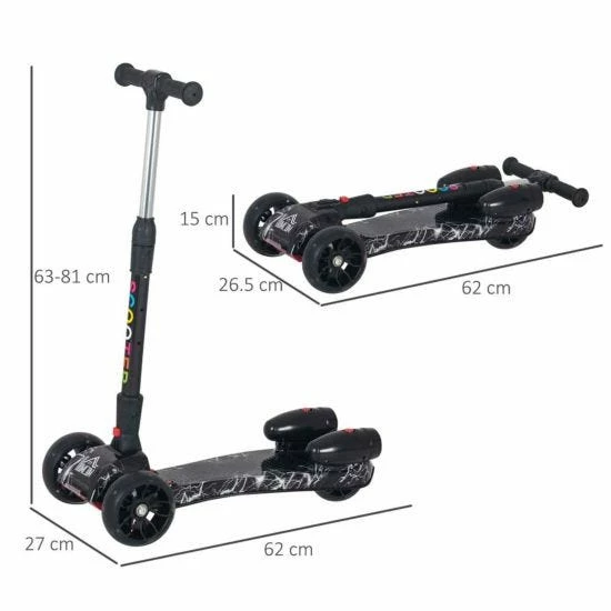 Homcom 3 Wheel Kids Kick Scooter - Image 4