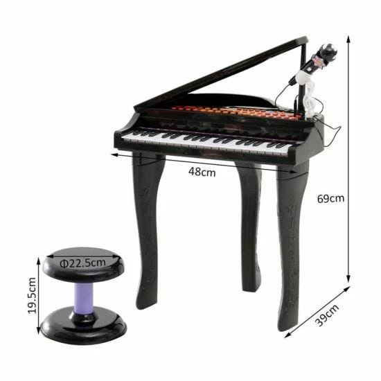 Homcom 37 Key Musical Mini Electronic Piano - Image 4