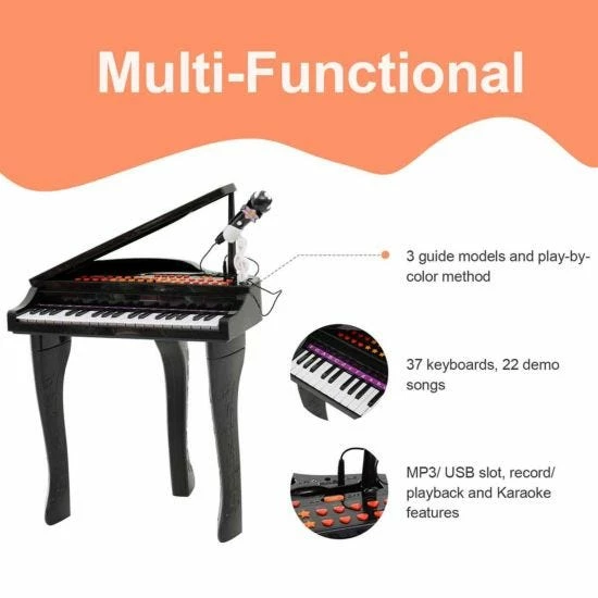Homcom 37 Key Musical Mini Electronic Piano - Image 6