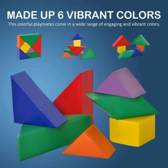 Homcom 7 Piece Kids Soft Foam Play Blocks Puzzle - Image 5