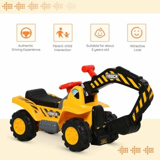 Homcom 3 In 1 Ride On Kids Tractors - Image 4