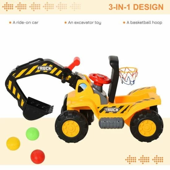 Homcom 3 In 1 Ride On Kids Tractors - Image 5