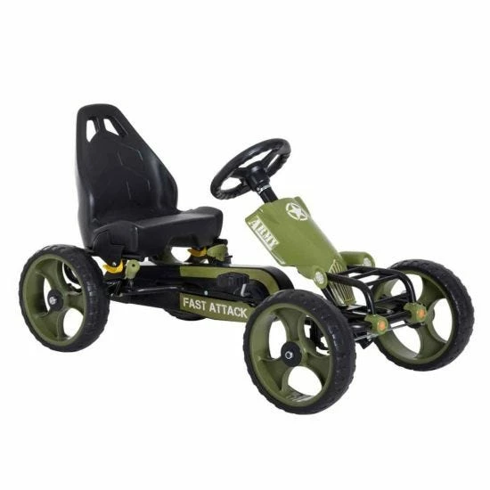 Homcom Ride On Pedal Army Go Kart