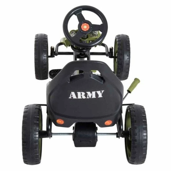 Homcom Ride On Pedal Army Go Kart - Image 6