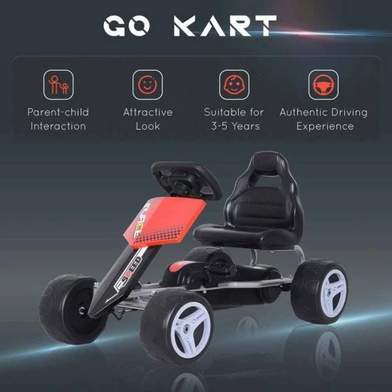 Homcom Racer Kids Pedal Go Kart - Image 4