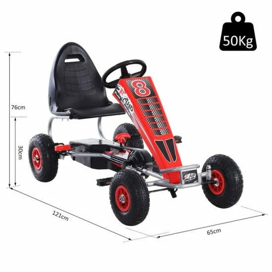 Homcom Racing Style Pedal Go Kart - Image 3