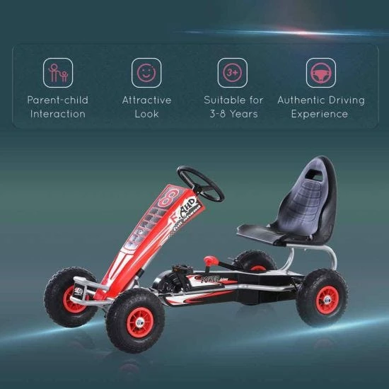 Homcom Racing Style Pedal Go Kart - Image 4