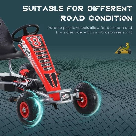 Homcom Racing Style Pedal Go Kart - Image 6
