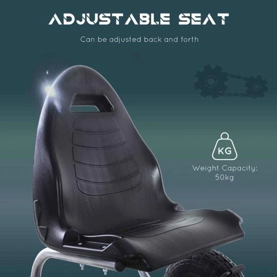 Homcom Racing Style Pedal Go Kart - Image 7