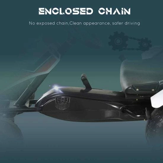 Homcom Racing Style Pedal Childs Go Kart - Image 4