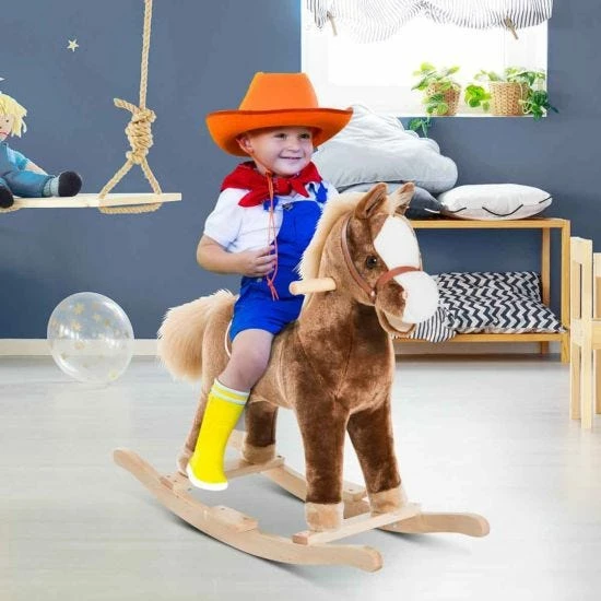 Homcom Wooden Rocking Horse - Image 2