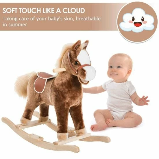 Homcom Wooden Rocking Horse - Image 4