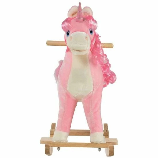 Homcom Wooden Unicorn Rocking Horse With Sounds - Image 8