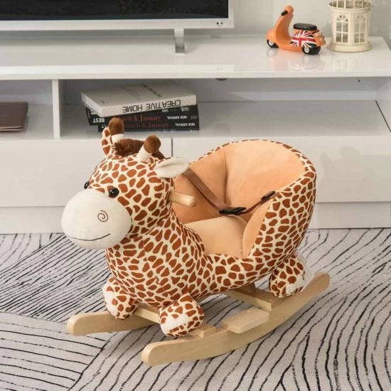 Homcom Ride On Giraffe Rocking Horse - Image 2
