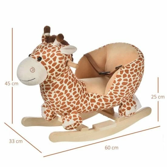 Homcom Ride On Giraffe Rocking Horse - Image 3