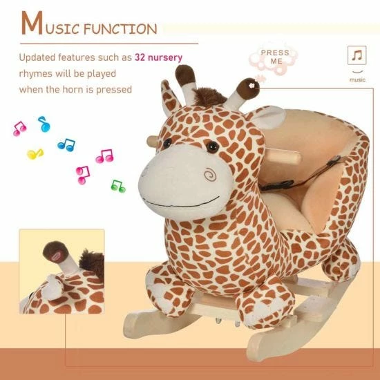 Homcom Ride On Giraffe Rocking Horse - Image 5