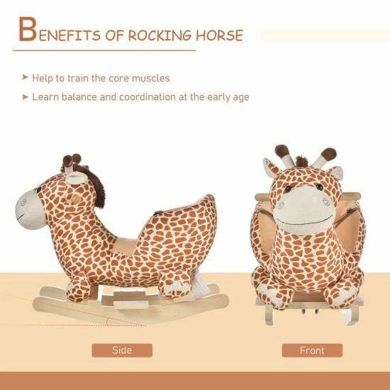 Homcom Ride On Giraffe Rocking Horse - Image 7