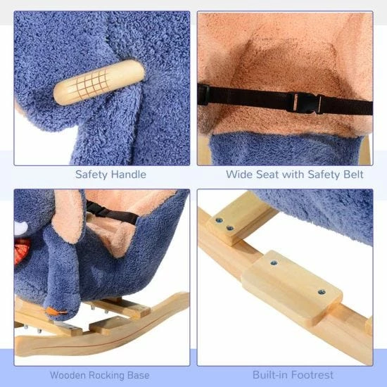 Homcom Ride On Elephant Rocking Horse - Image 6