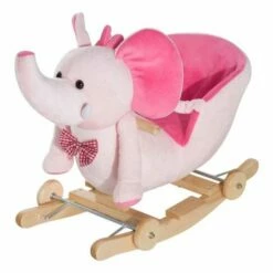 Homcom 2 In 1 Elephant Rocking Horse