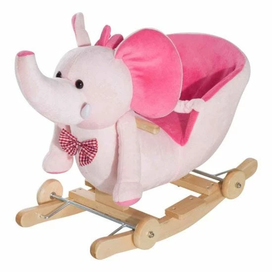 Homcom 2 In 1 Elephant Rocking Horse