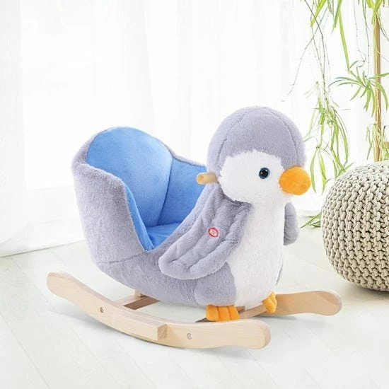 Homcom Plush Penguin Baby Rocking Horse - Image 2