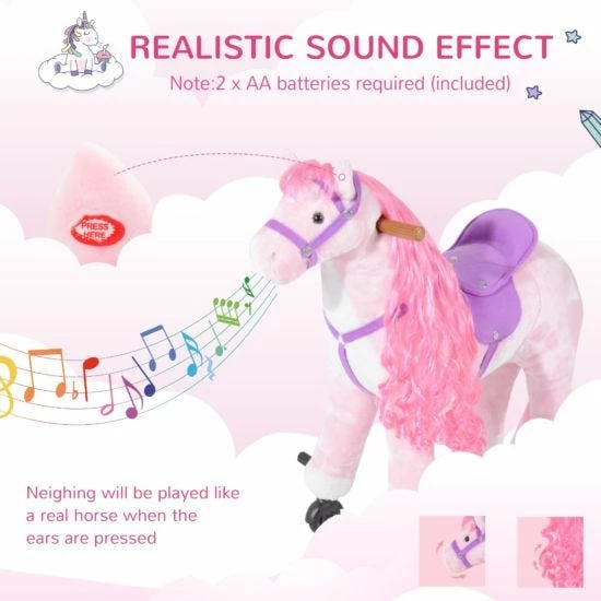 Homcom Walking Ride On Horse - Image 8